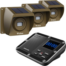 Wireless Solar Driveway Alarm - 1800Ft Motion Sensor  Weatherproof Alert System