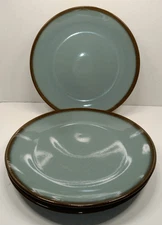 Home Trends Lagoon Teal Stoneware Dinner Plates 10.75" Discontinued 1440 Set 3