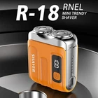 Men Electric Shaver Rechargeable Waterproof Mini Travel Pocket Rotary Razor-R18