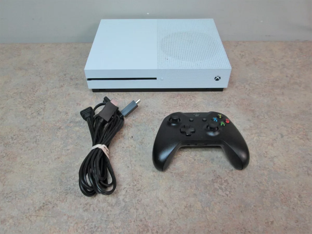 Microsoft Xbox One S 1TB White Console Model 1681 With Controller