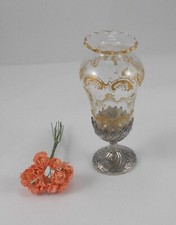 *RAR* Stillvolle Vase im Stil Rokoko in 950er Silber mit Glaseinsatz Frankreich