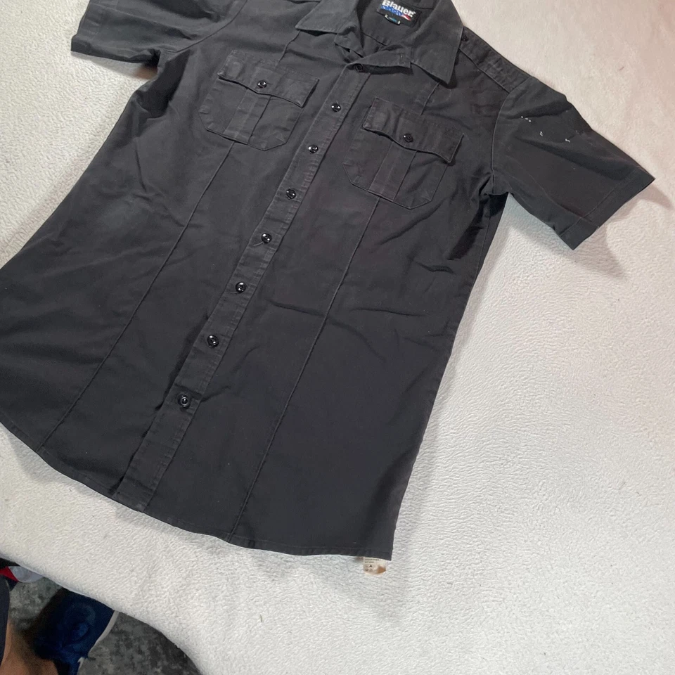 Camisa Azul Para Hombres Mediana Negra Táctica Aplicación de la Ley Uniforme Utilidad Trabajo Foto 2 de 4