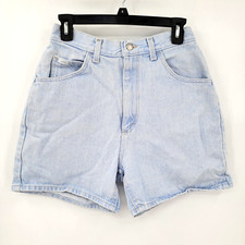 Vtg 1990s LEE Women's 26" Mom Jeans Stone Washed Denim HIGH WAIST Blue Shorts