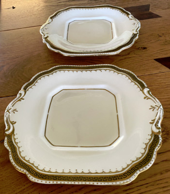 Vintage Sandwich Set zwei große Teller neun kleine um 1922