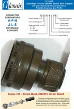 Qty:11 New Glenair EMI/RFI Shrink Boot Adapter Backshell 311 Size 14 311FS001N14