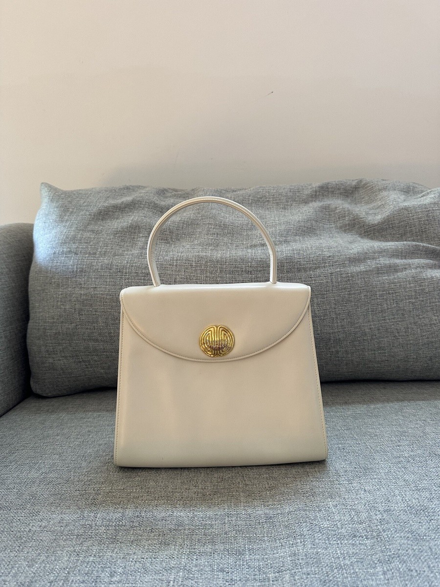 Vintage Givenchy Leather Handle Bag Beige Cream Bone Taupe Vintage Givenchy Leather Handle Bag Beige Cream Bone Taupe