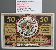 Bad Wildungen Sportverein Viktoria G/M: 1428.1 a mit wei&szlig;em Rand 50 Pfg. Bild 1