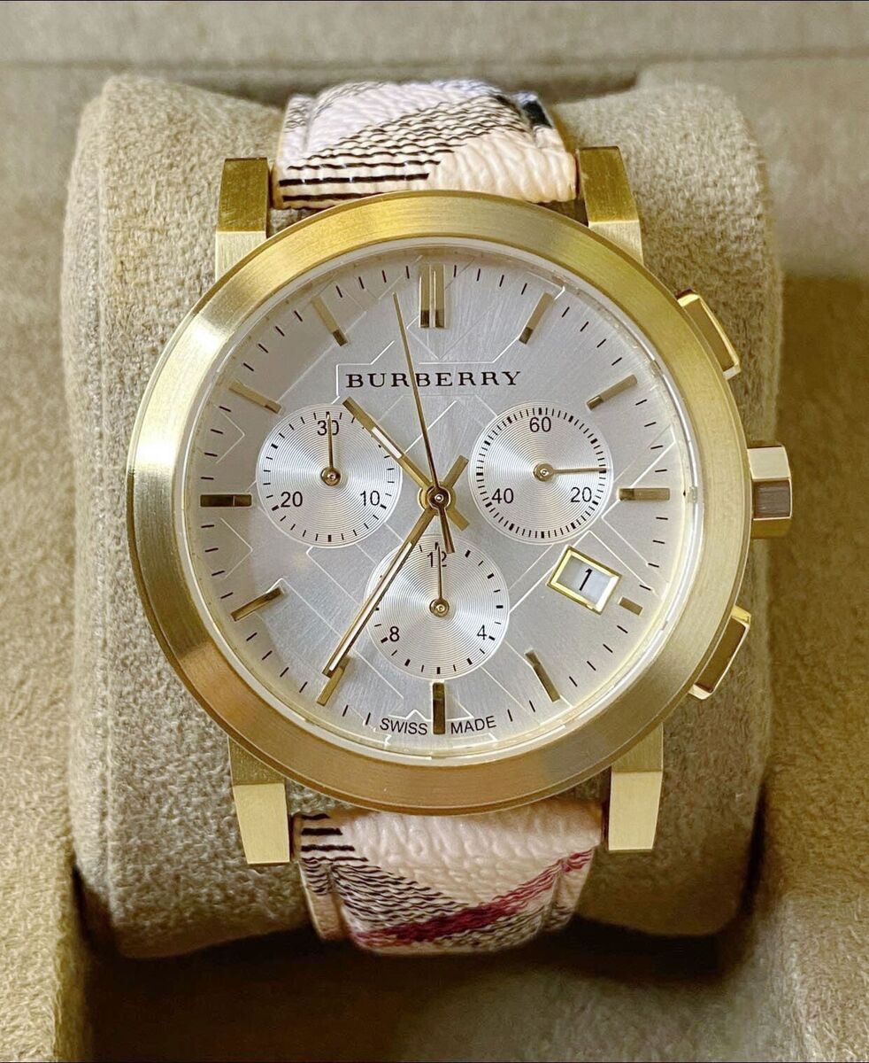 Burberry The City BU9752 Swiss Made 38 mm Case Chronograph Gold 