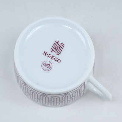 HERMES H Deco Ash Deco Rouge Tableware Cup and saucer _ | eBay HERMES H Deco Ash Deco Rouge Tableware Cup and saucer _ | eBay