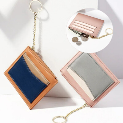 Women's Credit Card Holder Slim Wallet Zipper Coins Pocket Purse