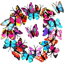24 Pieces Butterfly Hair Clips Colorful 3D Rose Hair Accessories & Barrettes