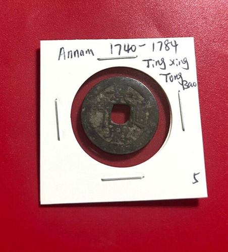 1740 - 1784 ANCIENT ANNAM COIN JING TONG BAO GENUINE - Afbeelding 1 van 2