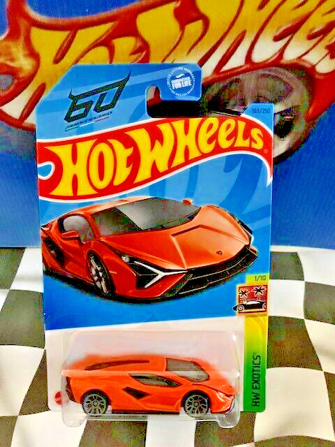 Hot Wheels 2023 HW Exotics 1/10 163 Lamborghini Sián FKP 37 Orange 10SP 60th