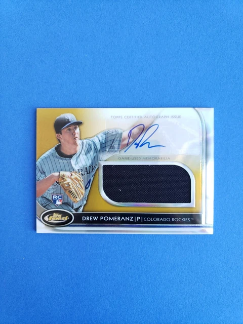 2012 Topps Finest /50 Gold Refractor Drew Pomeranz #AJR-DP Rookie Auto RC