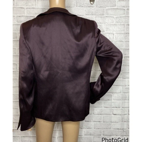 Akris purple silk blazer 12 - Image 3 of 4