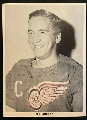 SIGNED Type 1 Ted LINDSAY Detroit RED WINGS HOF Hockey Premium 8.75x11.75 Photo