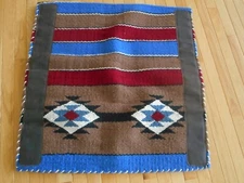 Saddle blanket horse riding Heavy colorful Leather side panels