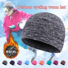 Winter Warm Cap Windproof Fleece Hat Skull Cap Running Beanie Hat for Men Women