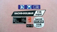 Zestaw naklejek do piły łańcuchowej Sachs-Dolmar 116super