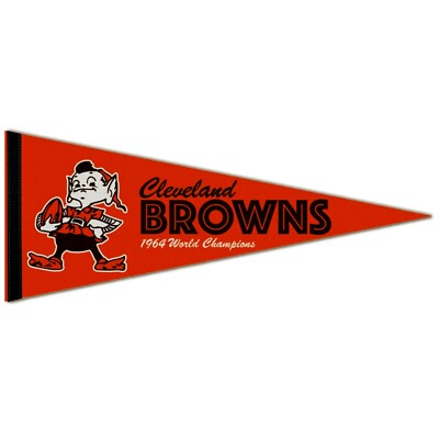 CLEVELAND BROWNS 1964 WORLD CHAMPS ELF VINTAGE STYLE 12''X30'' EXCLUSIVE PENNANT