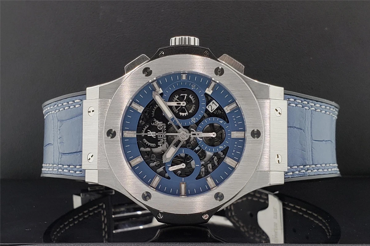 Hublot Aero Bang Kool Blue Skeleton Limited 44mm Steel Ref. 311.SX