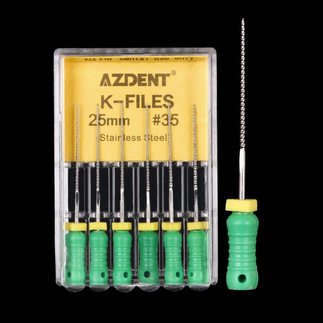 Dental KFILES Endo Root Canal File Stainless Steel Hand Use 21/25 mm