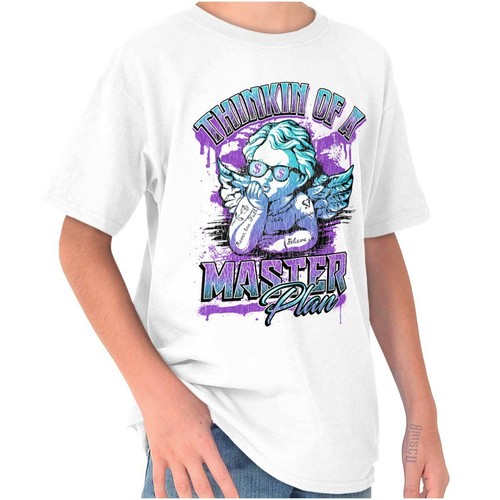 Cool Urban Thinkin Of A Master Plan Angel Youth Crewneck T Shirts Boy or Girl - Picture 7 of 7