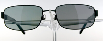 AIGLE 8015 Brille Sonnenbrille Schwarz Rechteckig Damen Herren Sunglasses NEU