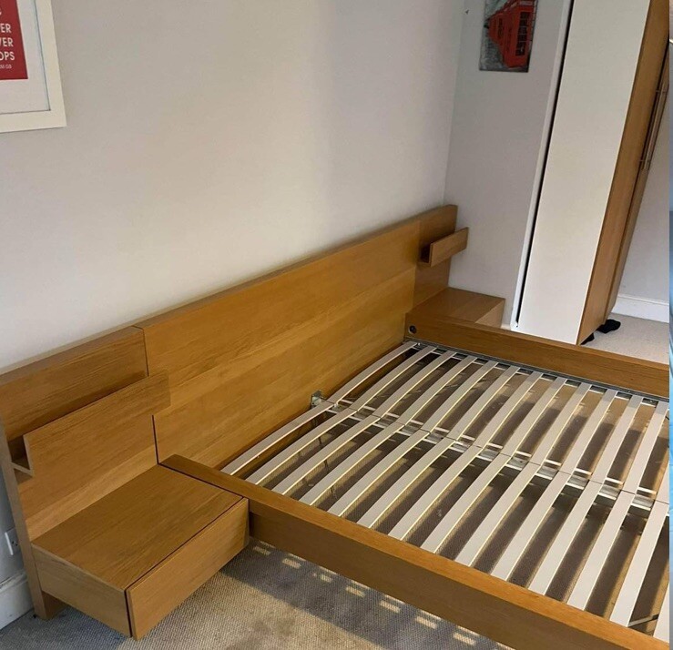 Ikea super king bed. Matching wardrobe available eBay
