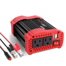 200W Car Power Inverter 12V DC to 110V AC Converter with 3.1 A Dual USB Quick...