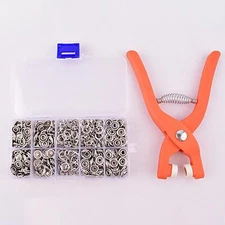 Snap Button with Press Pliers Durable Heavy Duty Snaps Buttons Hand Press Pliers