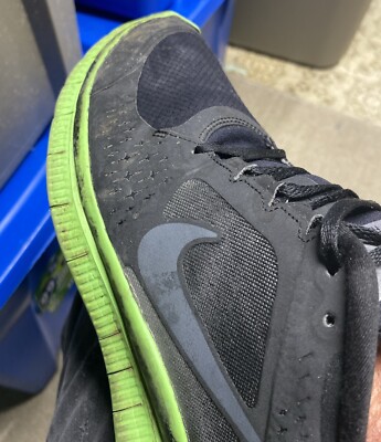 NIKE FREE RUN＋3 Nike Free Run 3 Mens Size 14 Black Athletic Running Shoes Sneakers