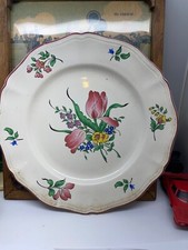 ANCIENNE ASSIETTE FAIENCE DE LUNEVILLE KG DECOR FLORAL