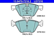 ATE Front Rear Axle Disc Ceramic Brake Pad Set For BMW X1 Z4 E81 34116777772