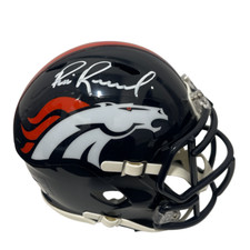 Bill Romanowski Signed Broncos Speed Mini Helmet Beckett Witness BAS COA