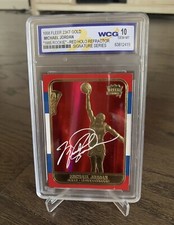 MICHAEL JORDAN 1998 FLEER ROOKIE Card RED PRIZM Graded MINT 10 Holiday XMas Gift