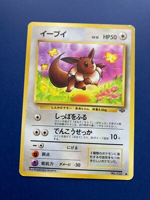 Eevee Lv.12 Holo No.133 old back pokemon card very rare Japanese F