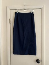 VTG Victorian Preppy Pencil Wiggle 60s Madmen College Midi Dark Academia Skirt S