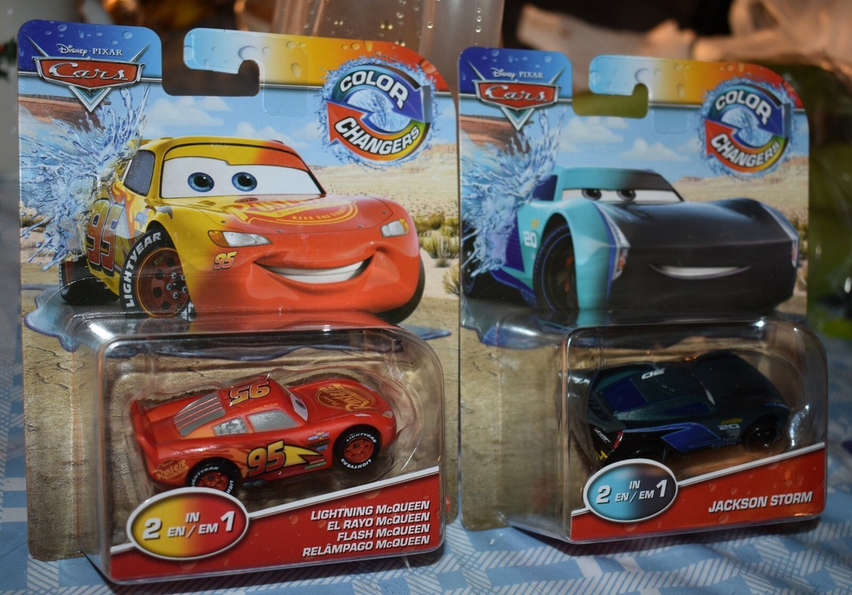 2020 Disney Pixar Cars Color Changers McQUEEN JACKSON STORM NEW