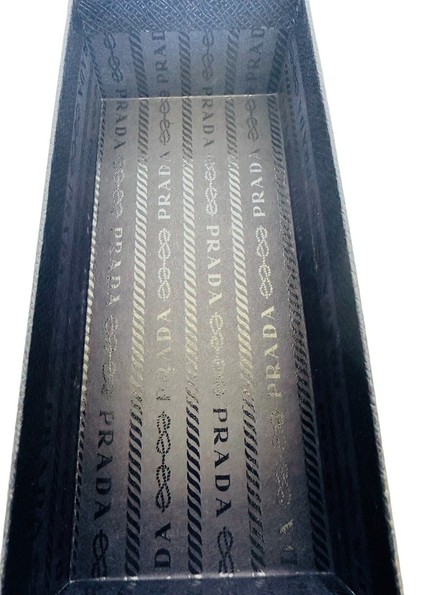PRADA Black Sunglasses Eyeglasses Textured Case Gift Box Only As
