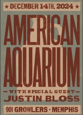 Poster American Aquarium in Memphis, TN on Dec 14, 2024 Tour Poster, gift fans