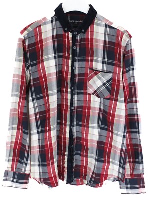 Adolfo Dominguez Hemd Herren XL Corduroy Besatz Mit Knöpfen Lässig