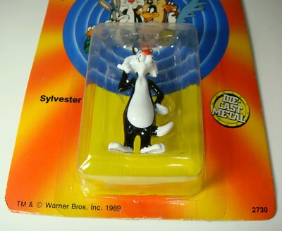 Looney Tunes SYLVESTER CAT Yellow Car Ertl Die Cast 1988 Warner