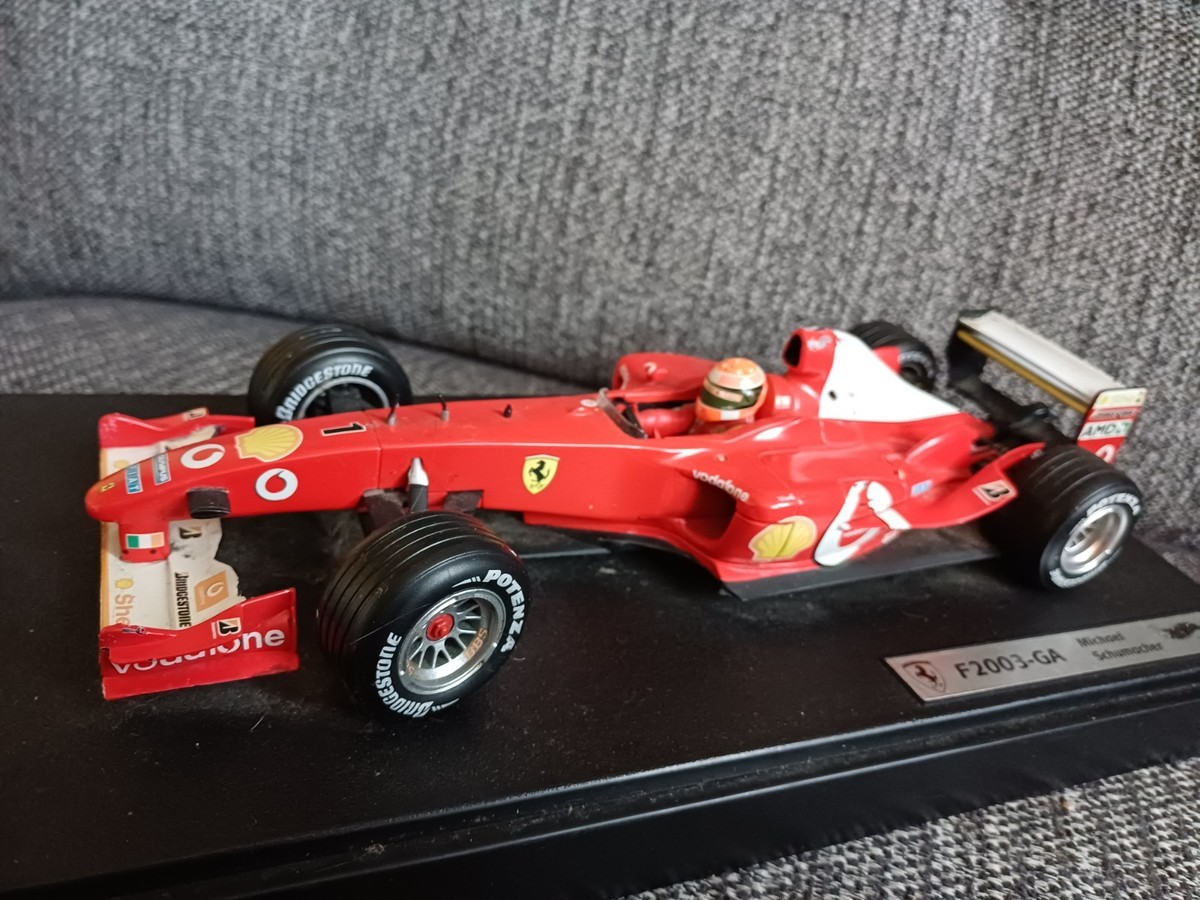 自動車 Hot Wheels 1/18 F2003-GA Hot Wheels 1/18 Ferrari F2003-ga Michael Schumacher 2003 Formula 1