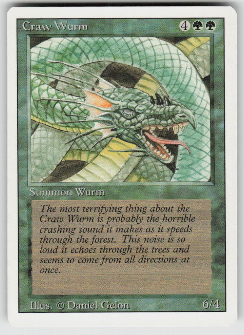 Craw Wurm Common Revised Edition 190 MTG Near Mint