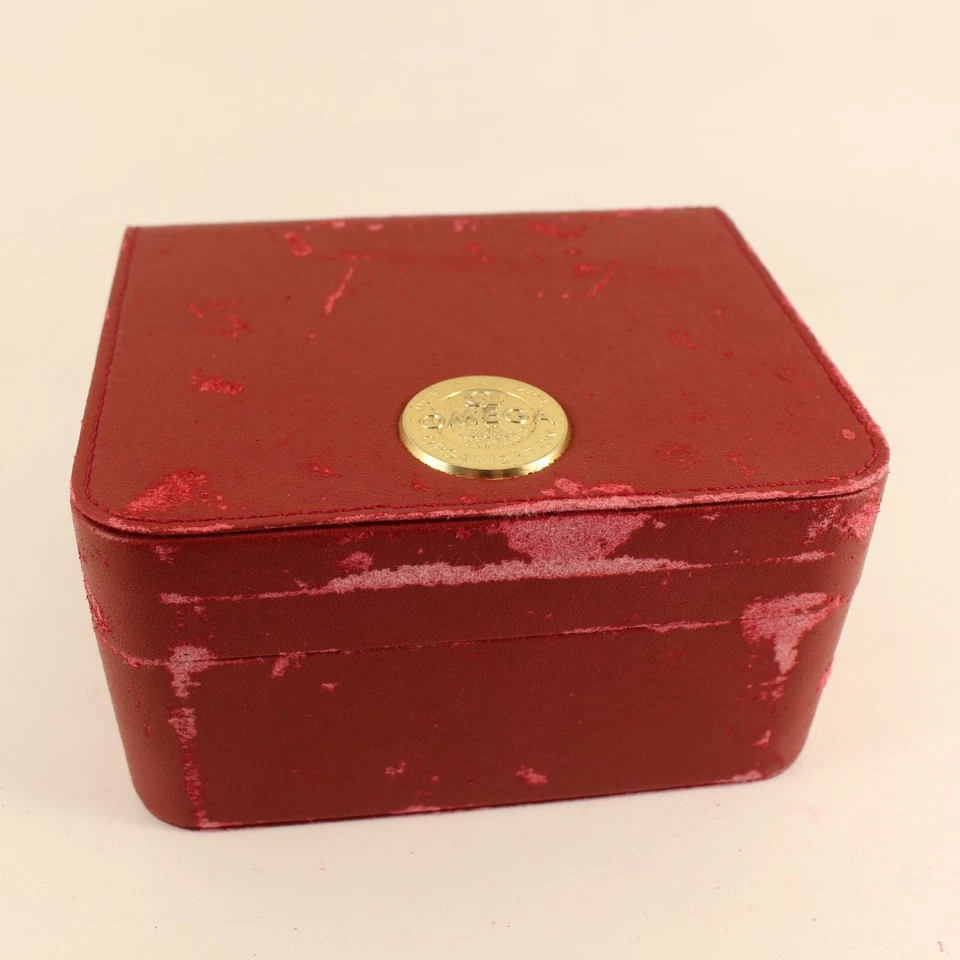 GENUINE OMEGA WATCH BOX RED & GOLD VINTAGE SEAMASTER SPEEDMASTER - Image 3 of 4