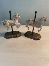 The Carousel Collection - Set Of Two Horses - Vintage