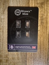Wessex Mint 4x 1/200 Oz .999 George And The Dragon Platinum Bullion