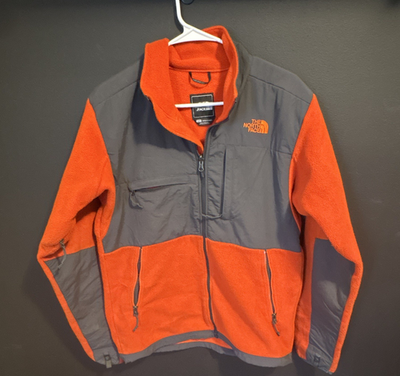 #ad The North Face Denali Men’s Colorblock Full Zip Jacket Orange Gray Size S $45.99