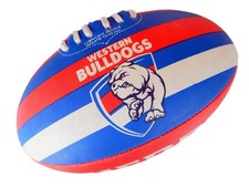 Western Bulldogs AFL New Size 5 Supporter Synthentic Rubber Sherrin Football
